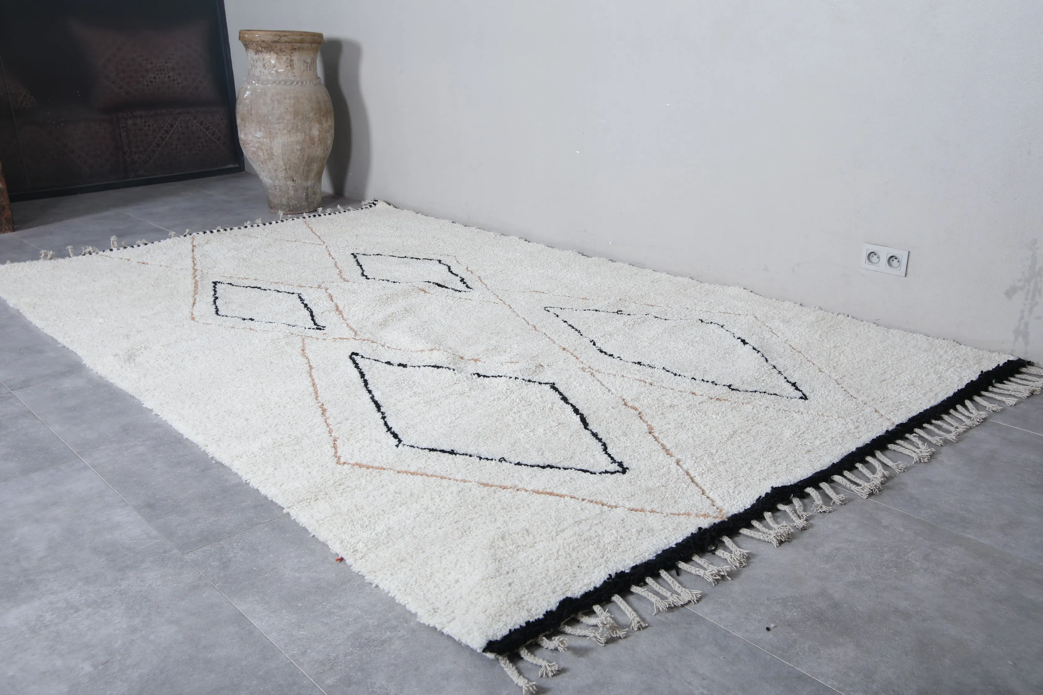 Handmade Beni ourain rug - Berber rug - Hand Knotted rug