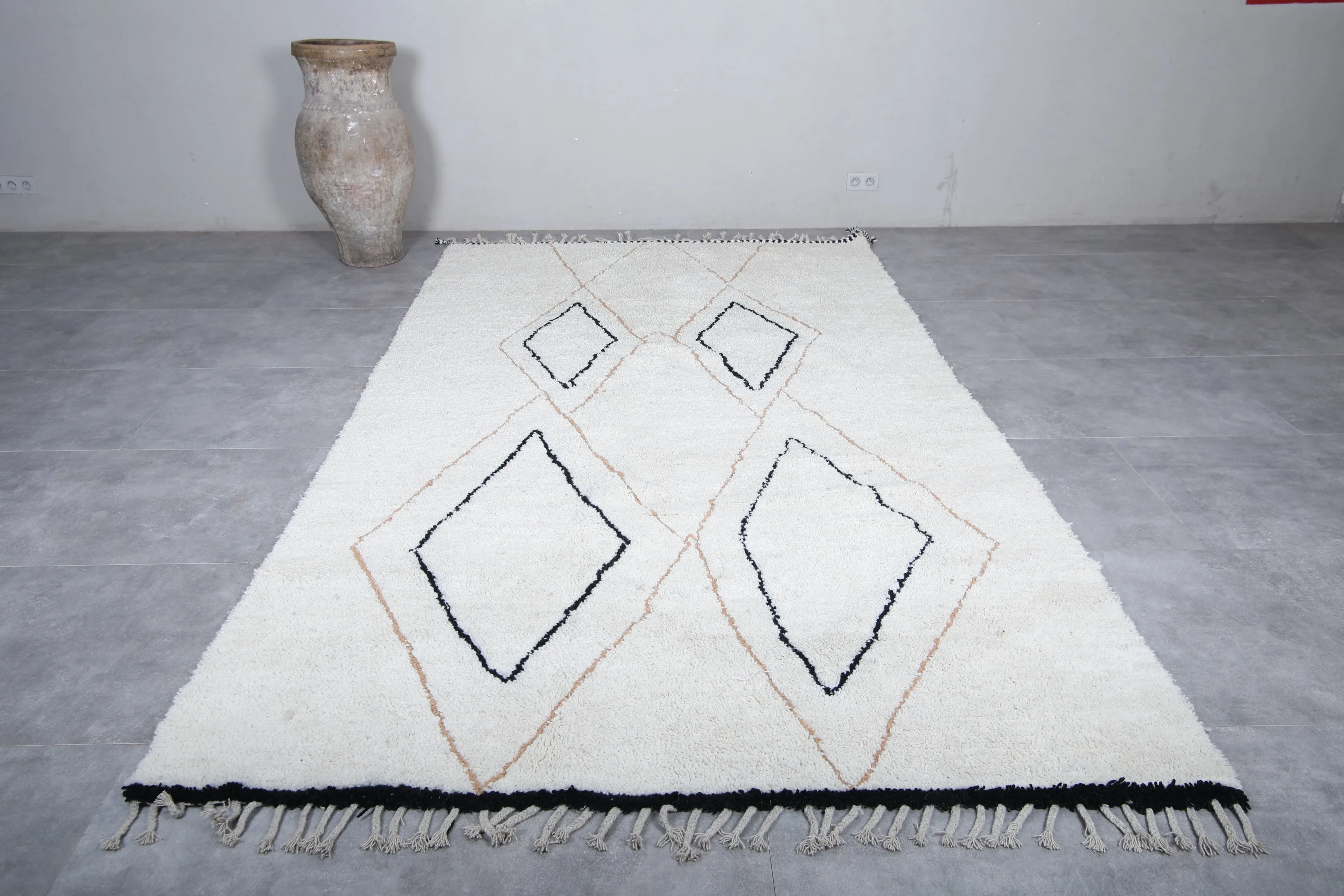 Handmade Beni ourain rug - Berber rug - Hand Knotted rug