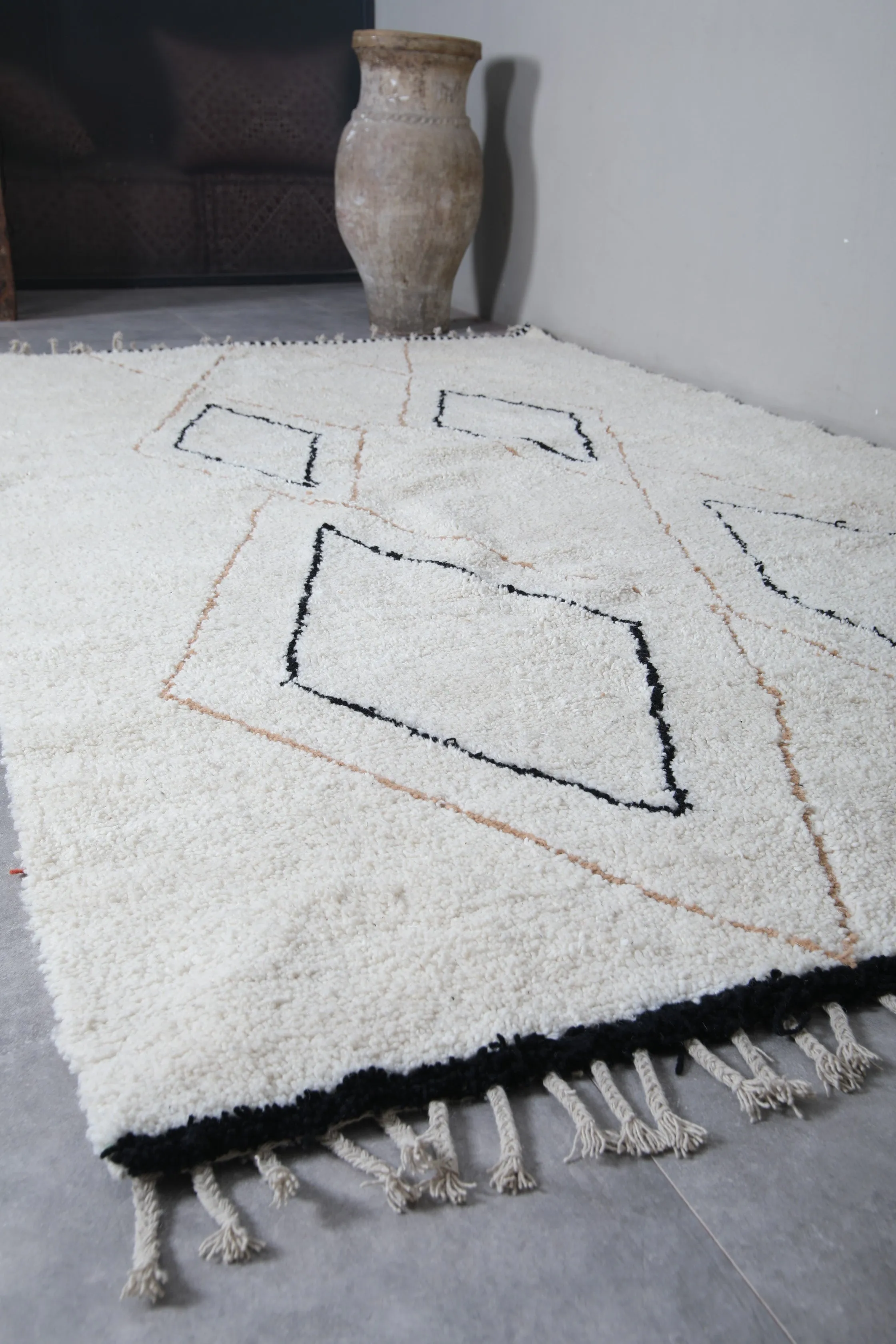 Handmade Beni ourain rug - Berber rug - Hand Knotted rug