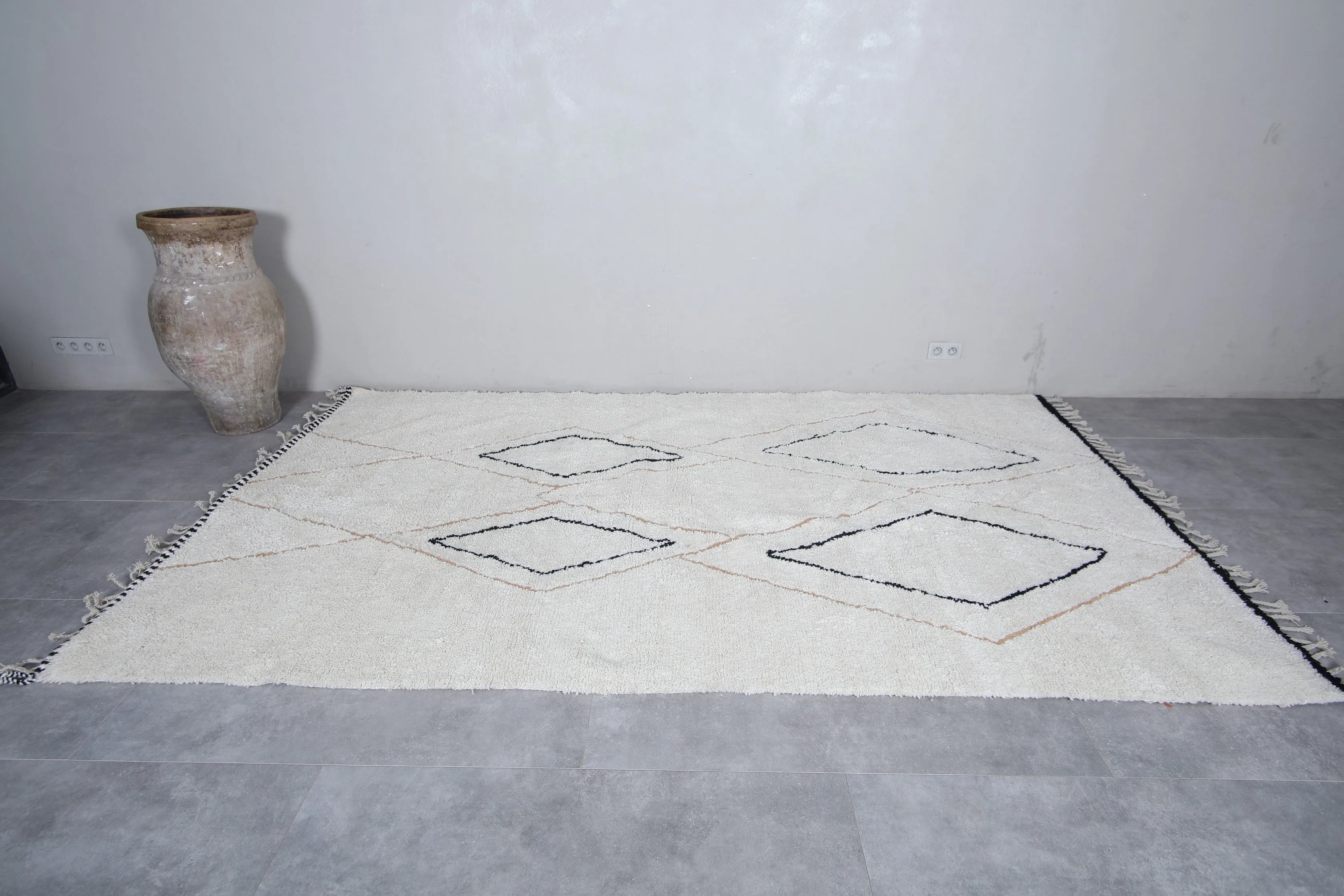 Handmade Beni ourain rug - Berber rug - Hand Knotted rug