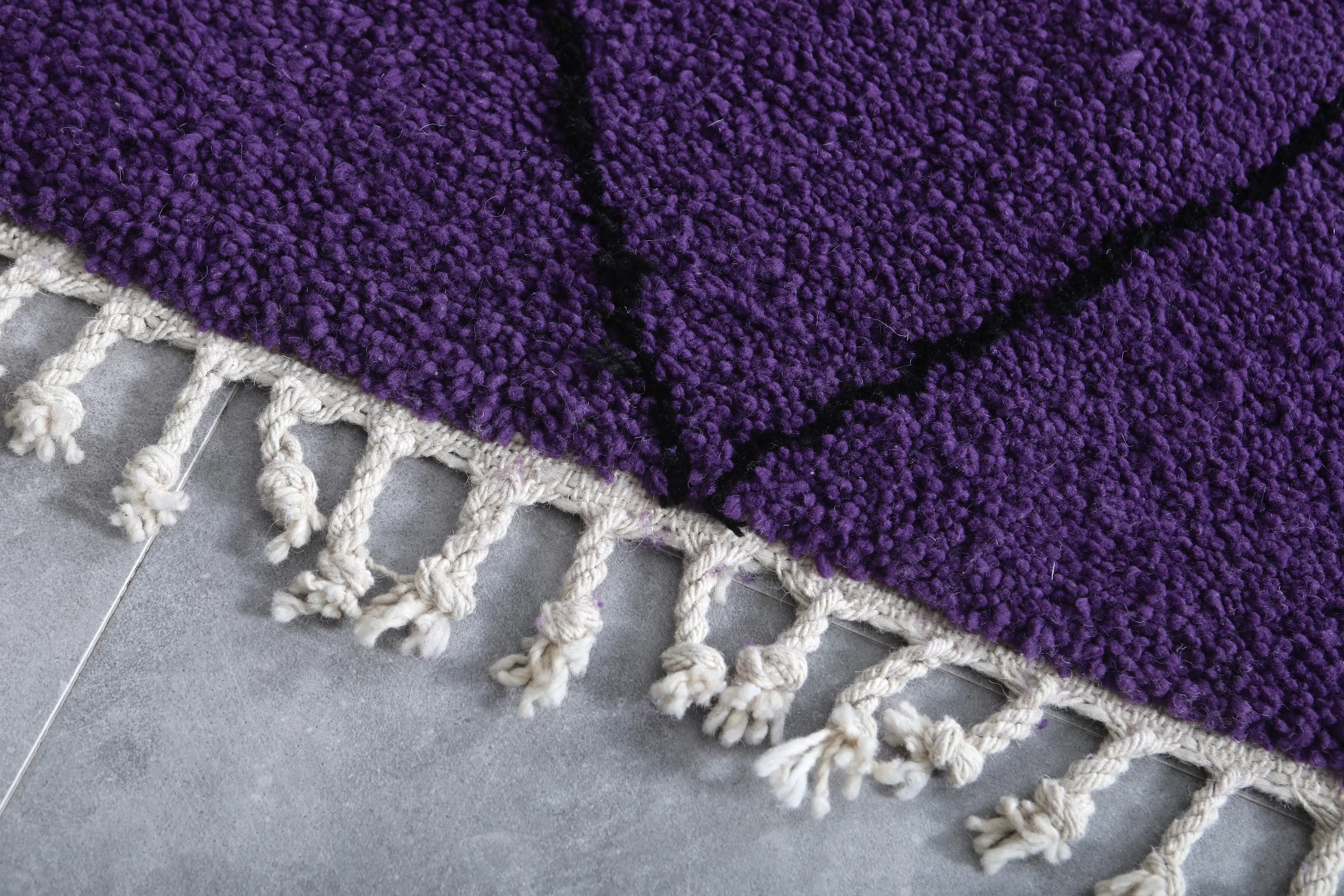 Handmade Beniourain rug - Berber rug - Wool rug