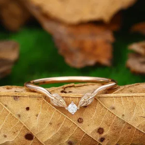 Handmade Jewelry Nature Inspired Leaf Wedding Ring