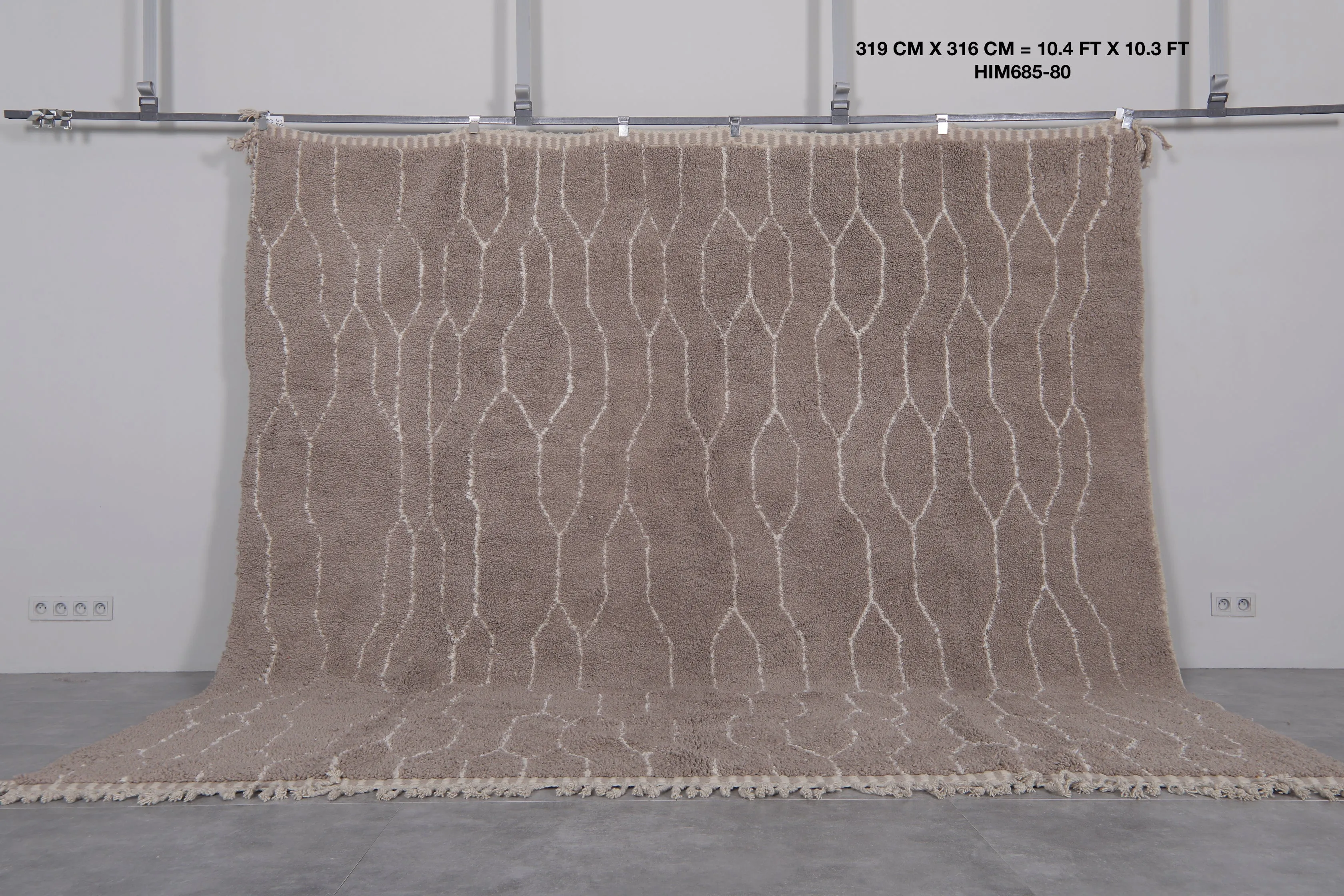 Handmade Moroccan Rug - 10.4 x 10.3 Feet | Wool Berber Carpet