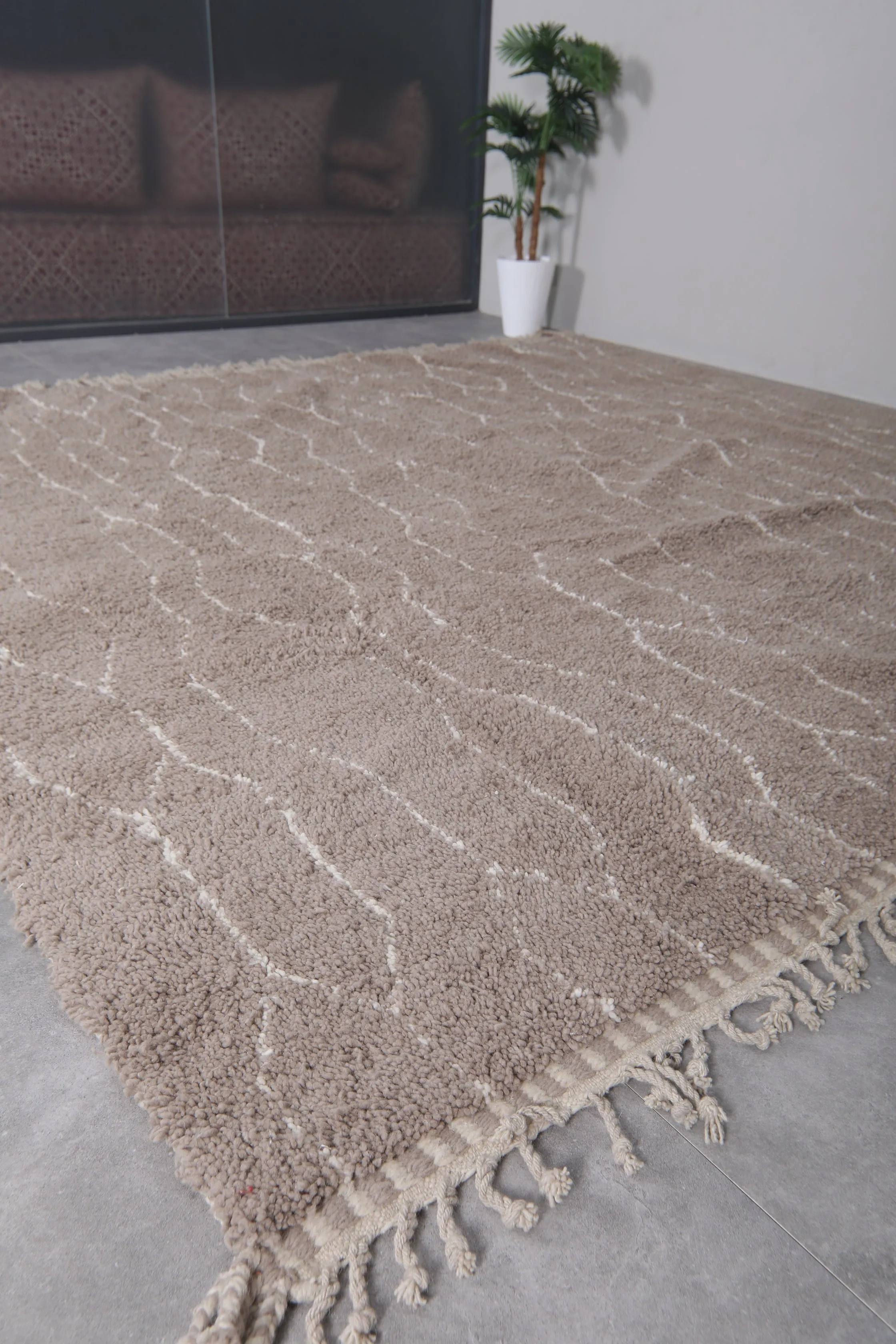 Handmade Moroccan Rug - 10.4 x 10.3 Feet | Wool Berber Carpet