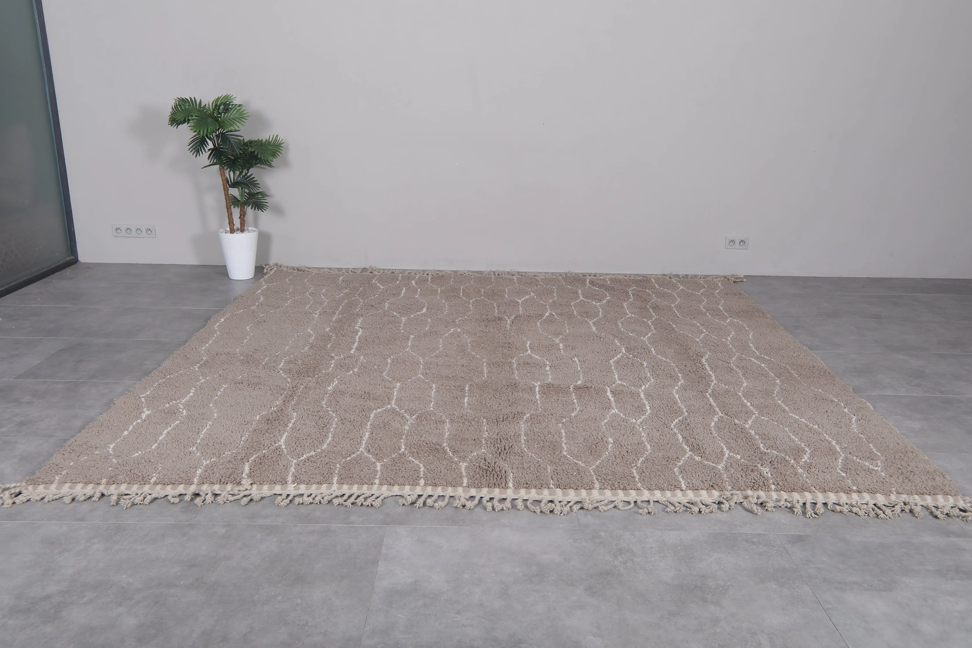 Handmade Moroccan Rug - 10.4 x 10.3 Feet | Wool Berber Carpet