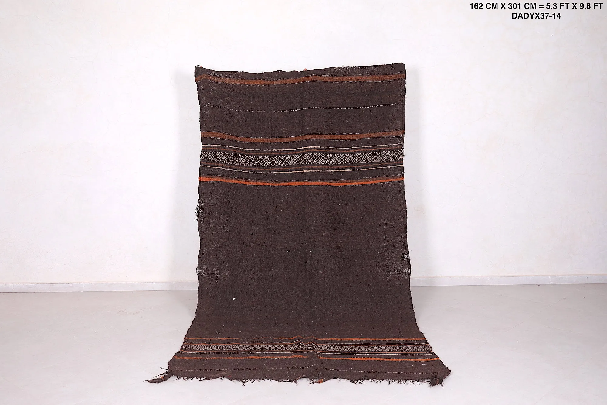 Handwoven Kilim 5.3 x 9.8 Feet – Rustic Moroccan Rug