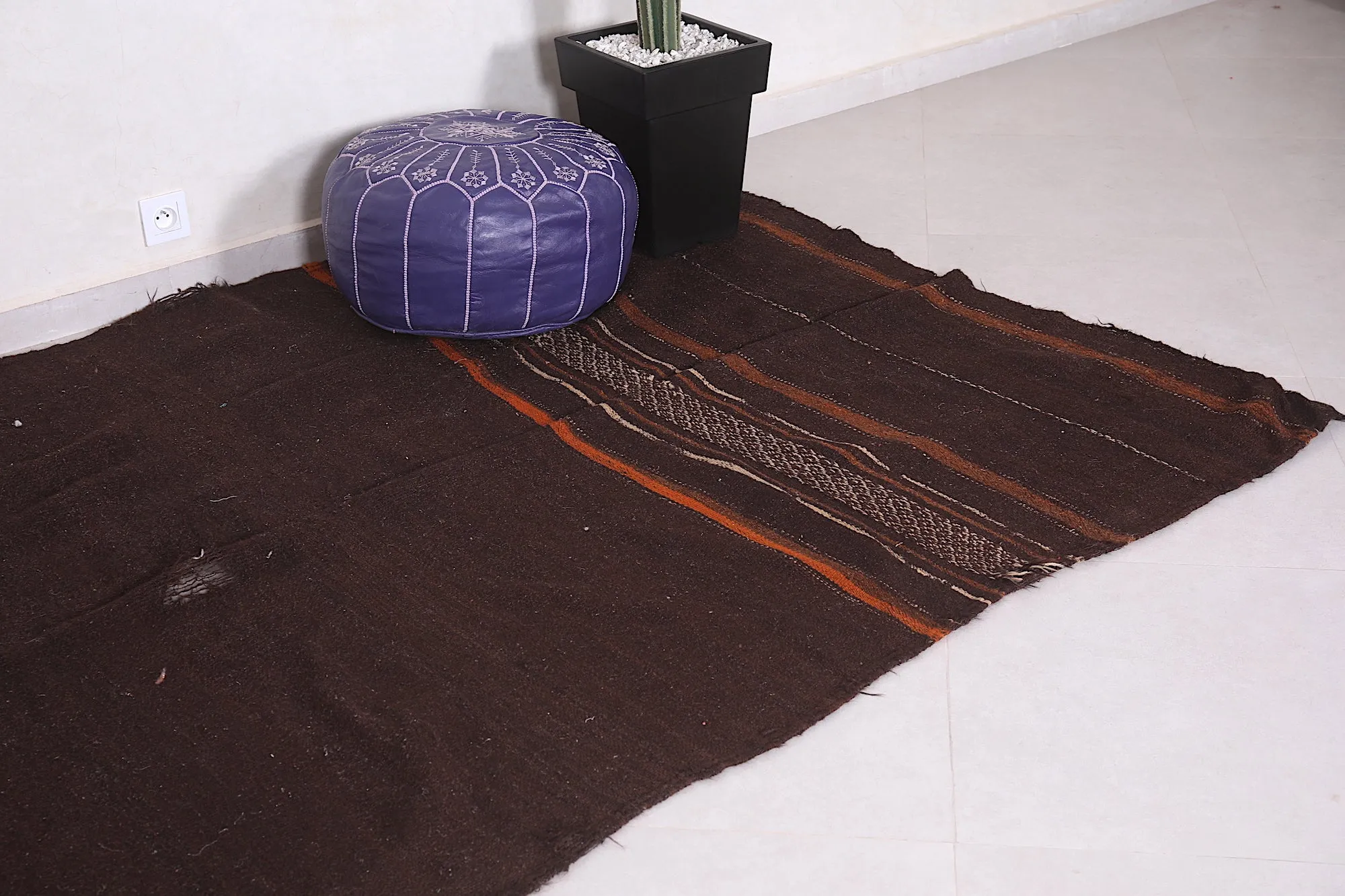 Handwoven Kilim 5.3 x 9.8 Feet – Rustic Moroccan Rug