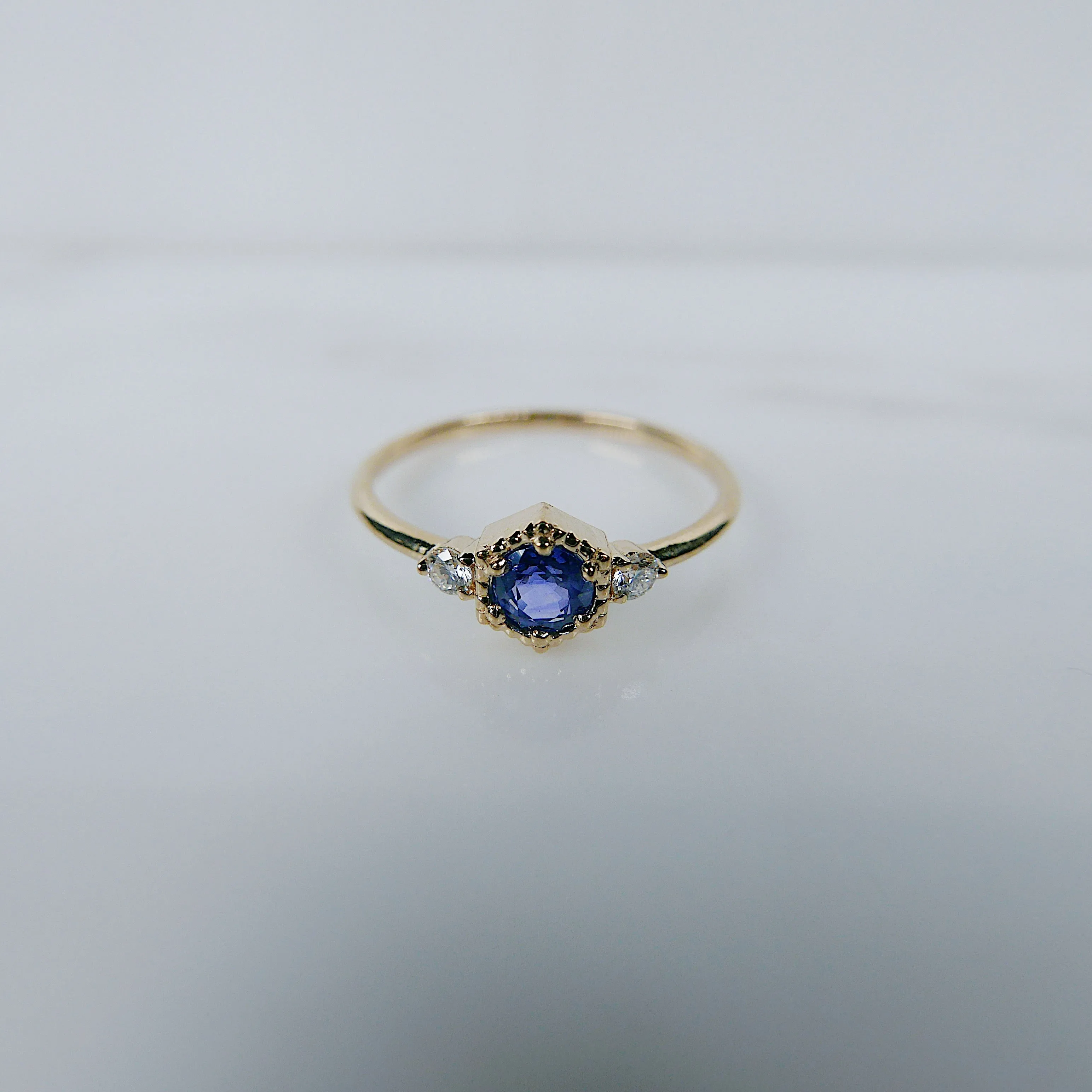 Harlow Blue Sapphire and Diamond ring