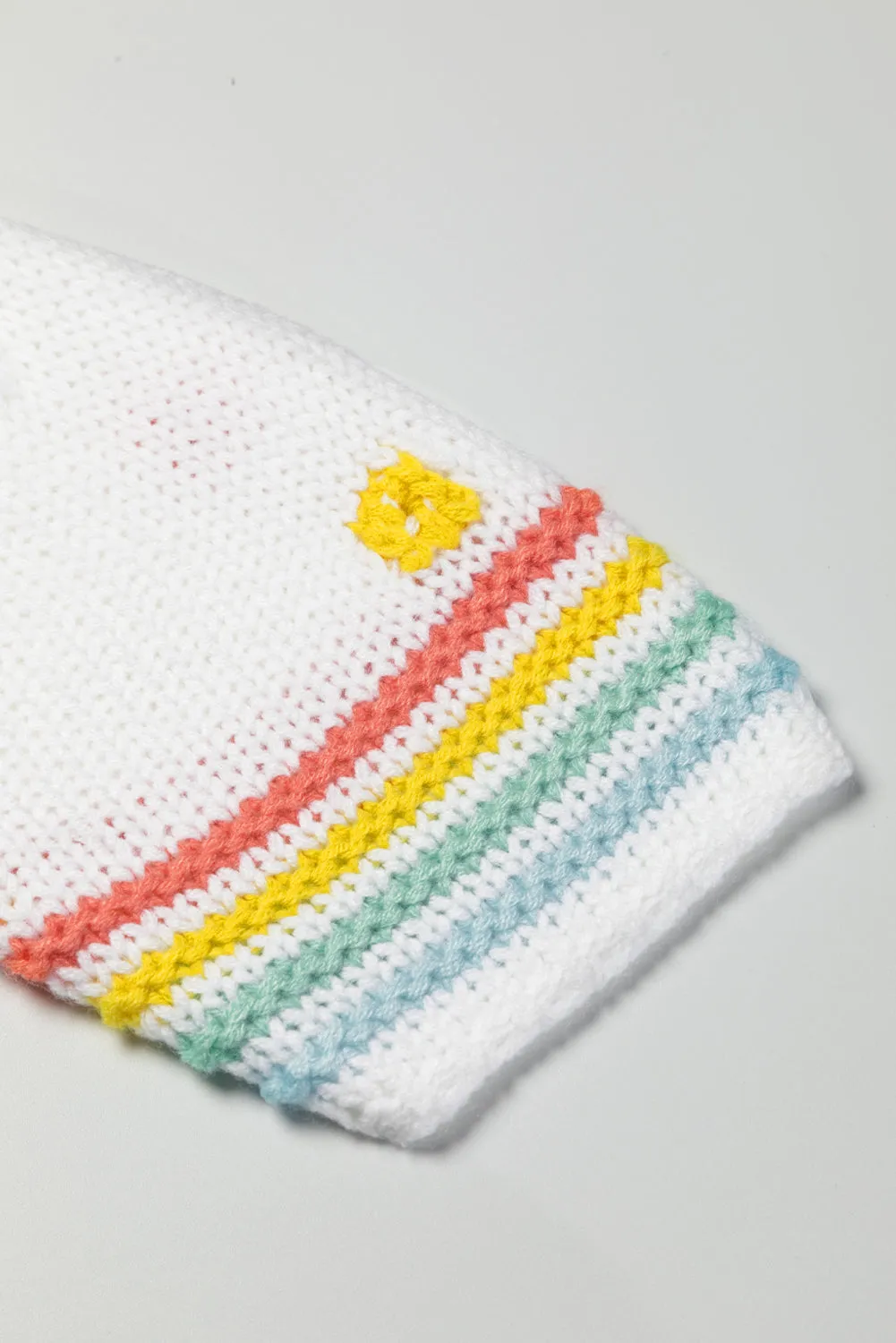 Hazel Blues® |  Hollow Striped Color Block Round Neck Sweater