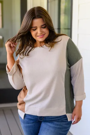 Hazel Blues® |  Split Personality Color Block Top