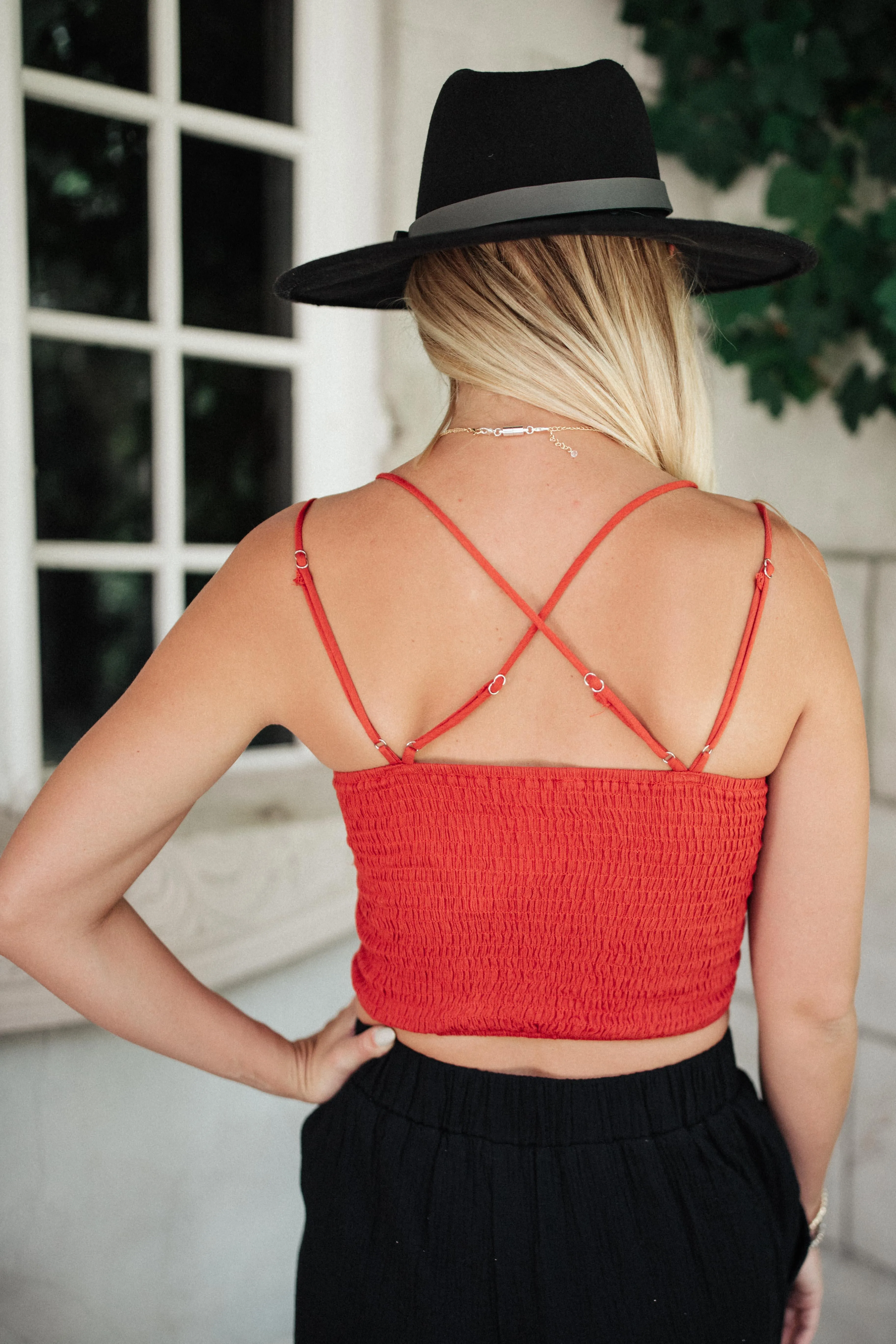 Hazel Blues® | Wild And Free Crop Top in Rust