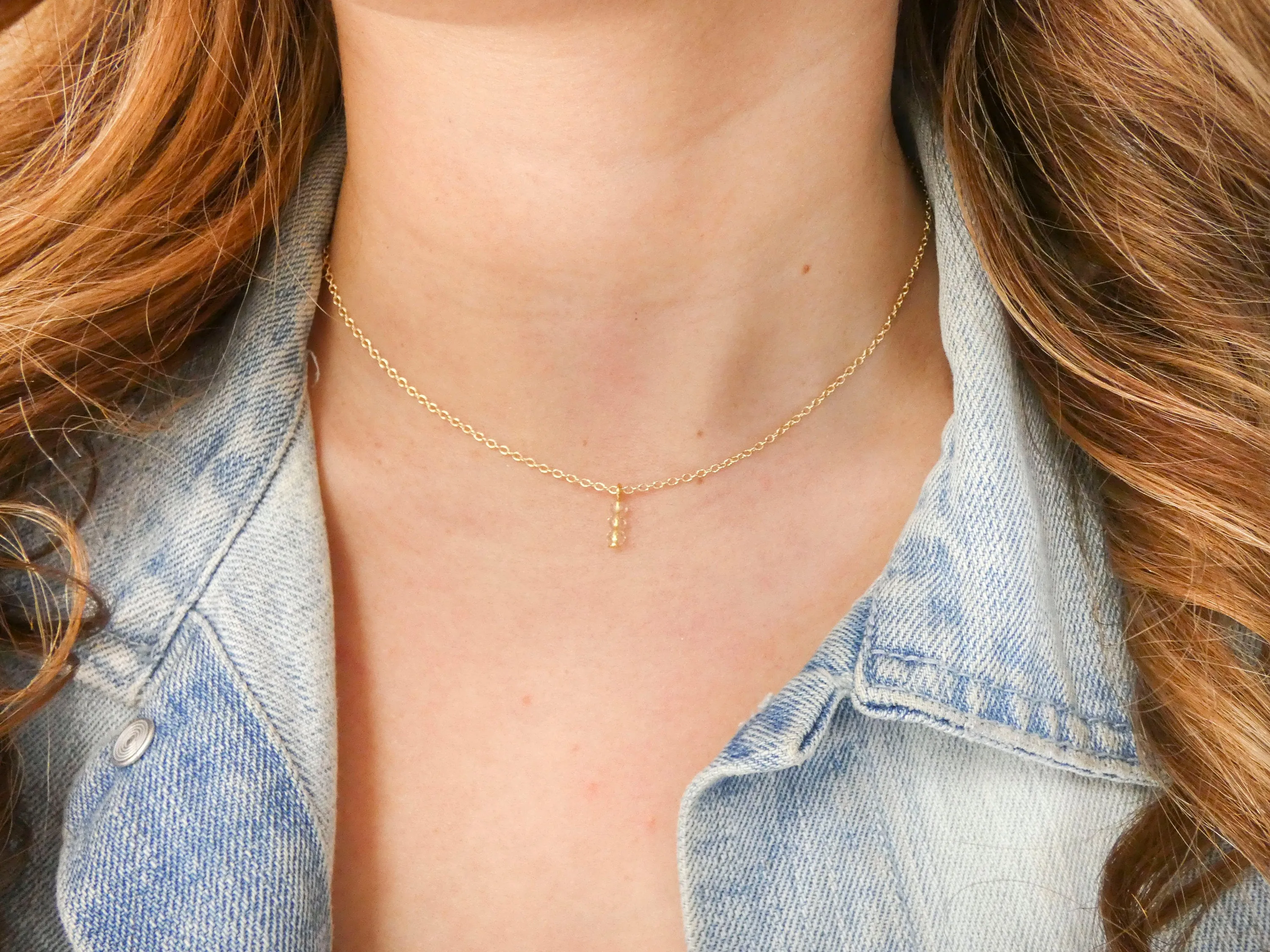 Helena Dainty Beaded Necklace