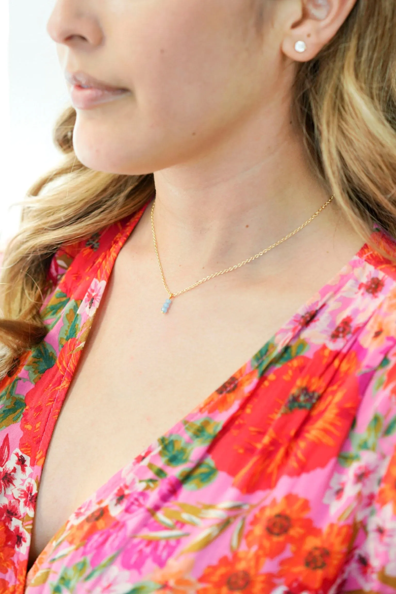 Helena Dainty Beaded Necklace