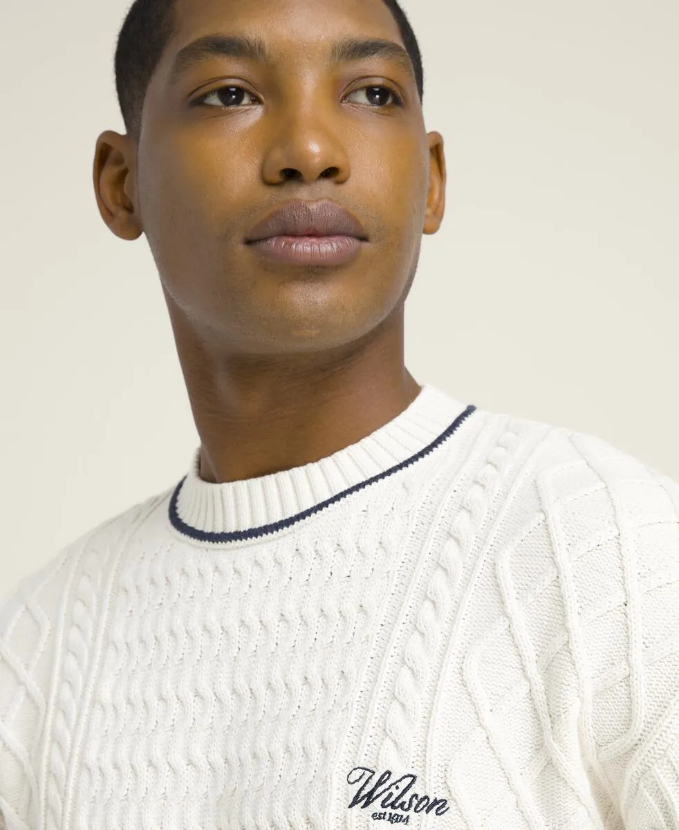 Heritage Cable Knit Sweater - Tan