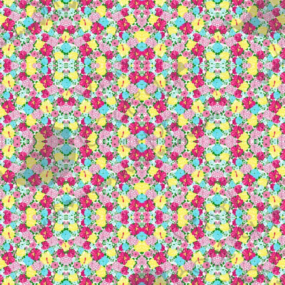 Heritage Floral Lilly Inspired Small Scale Vinyl Sheet