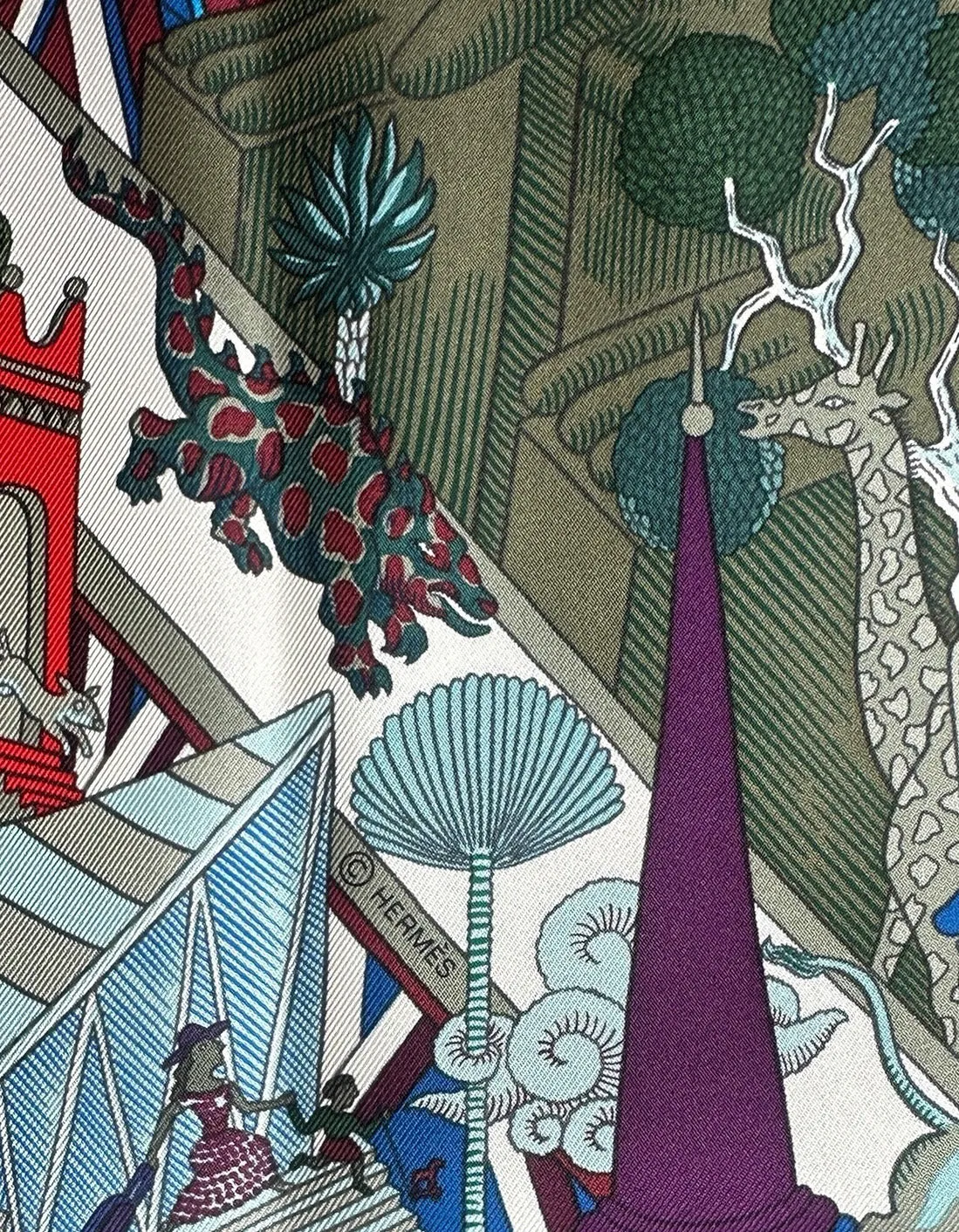 Hermes NEW Animapolis 90cm Silk Scarf