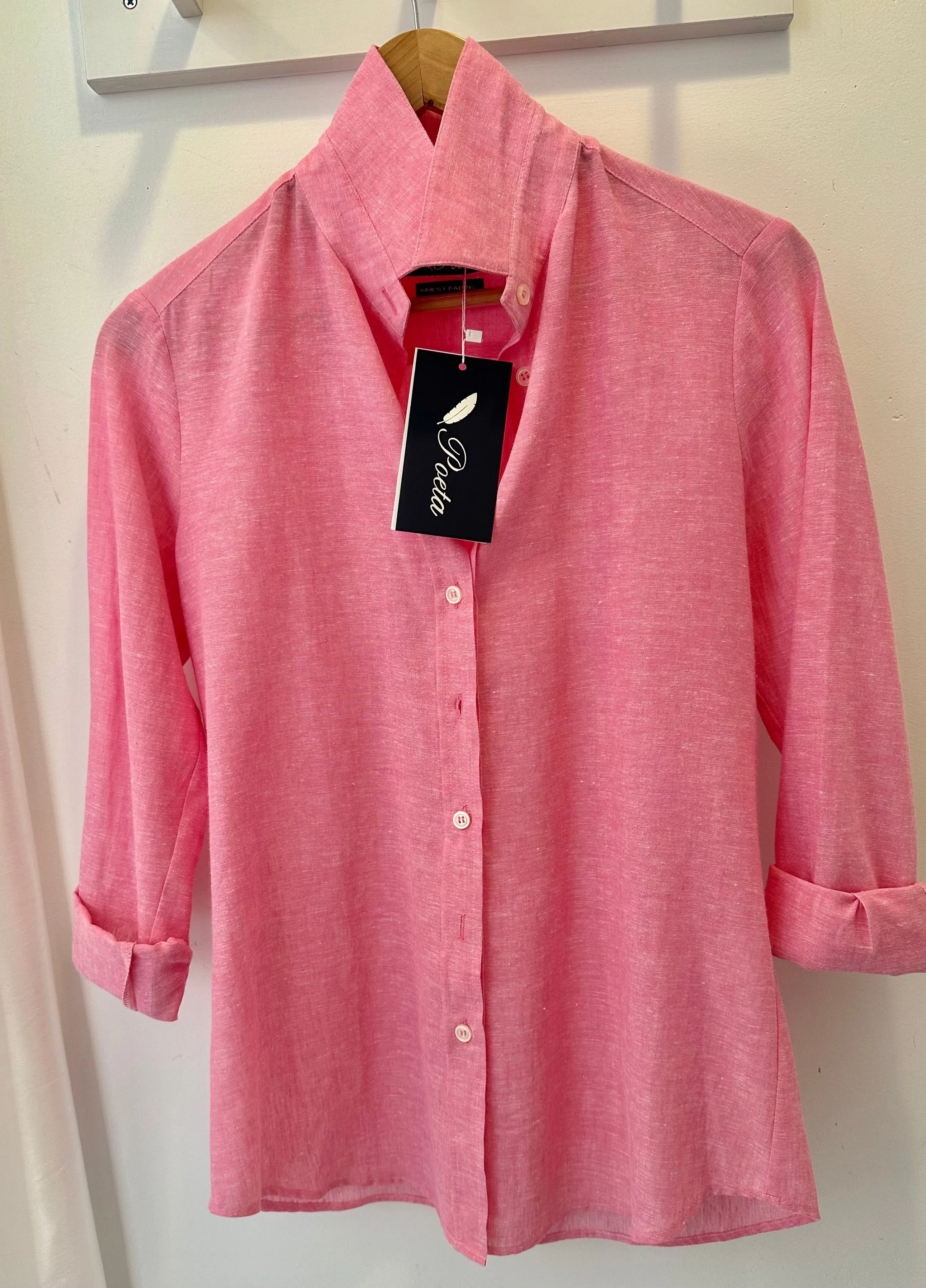 Hot Pink Linen Shirt