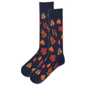HOTSOX Men's Autumn Leaves Crew Sock