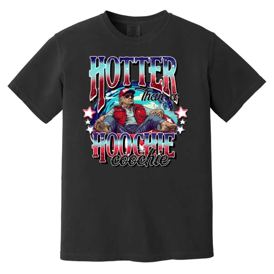 Hotter than a Hoochie Coochie Trump Comfort Colors TeeHotter Than a Hoochie Coochie Trump Comfort Colors Tee – Alan Jackson Inspired Graphic T-Shirt