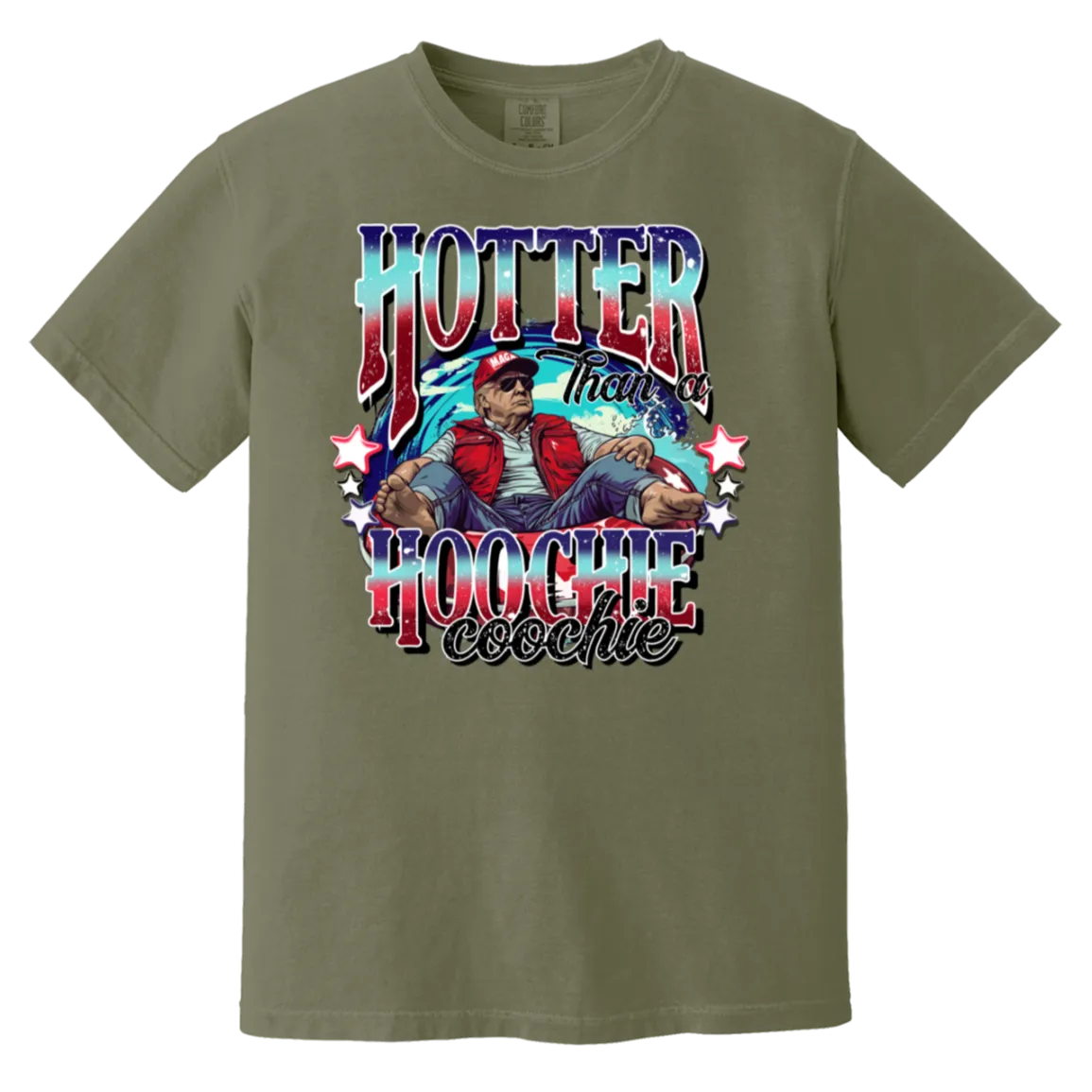 Hotter than a Hoochie Coochie Trump Comfort Colors TeeHotter Than a Hoochie Coochie Trump Comfort Colors Tee – Alan Jackson Inspired Graphic T-Shirt