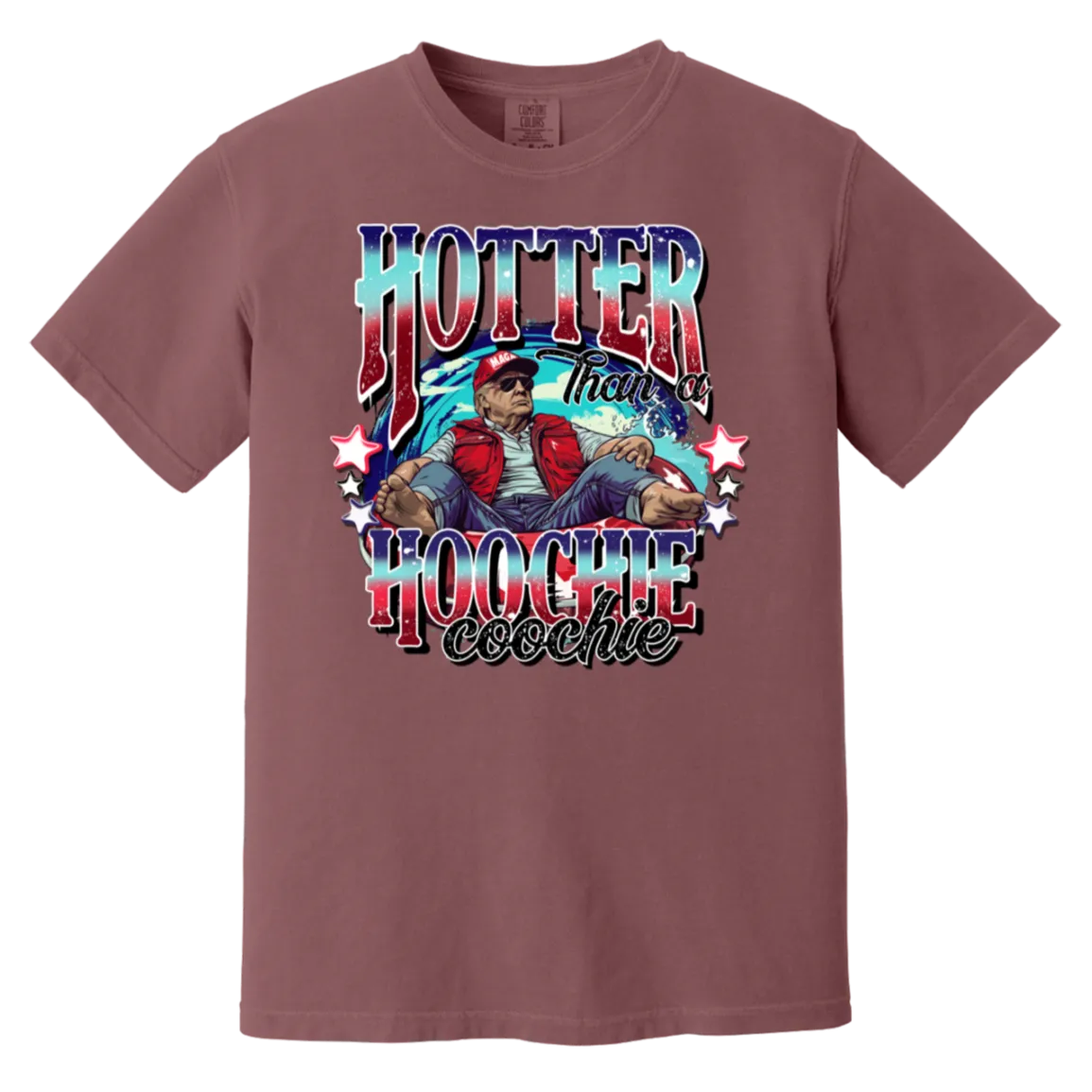 Hotter than a Hoochie Coochie Trump Comfort Colors TeeHotter Than a Hoochie Coochie Trump Comfort Colors Tee – Alan Jackson Inspired Graphic T-Shirt