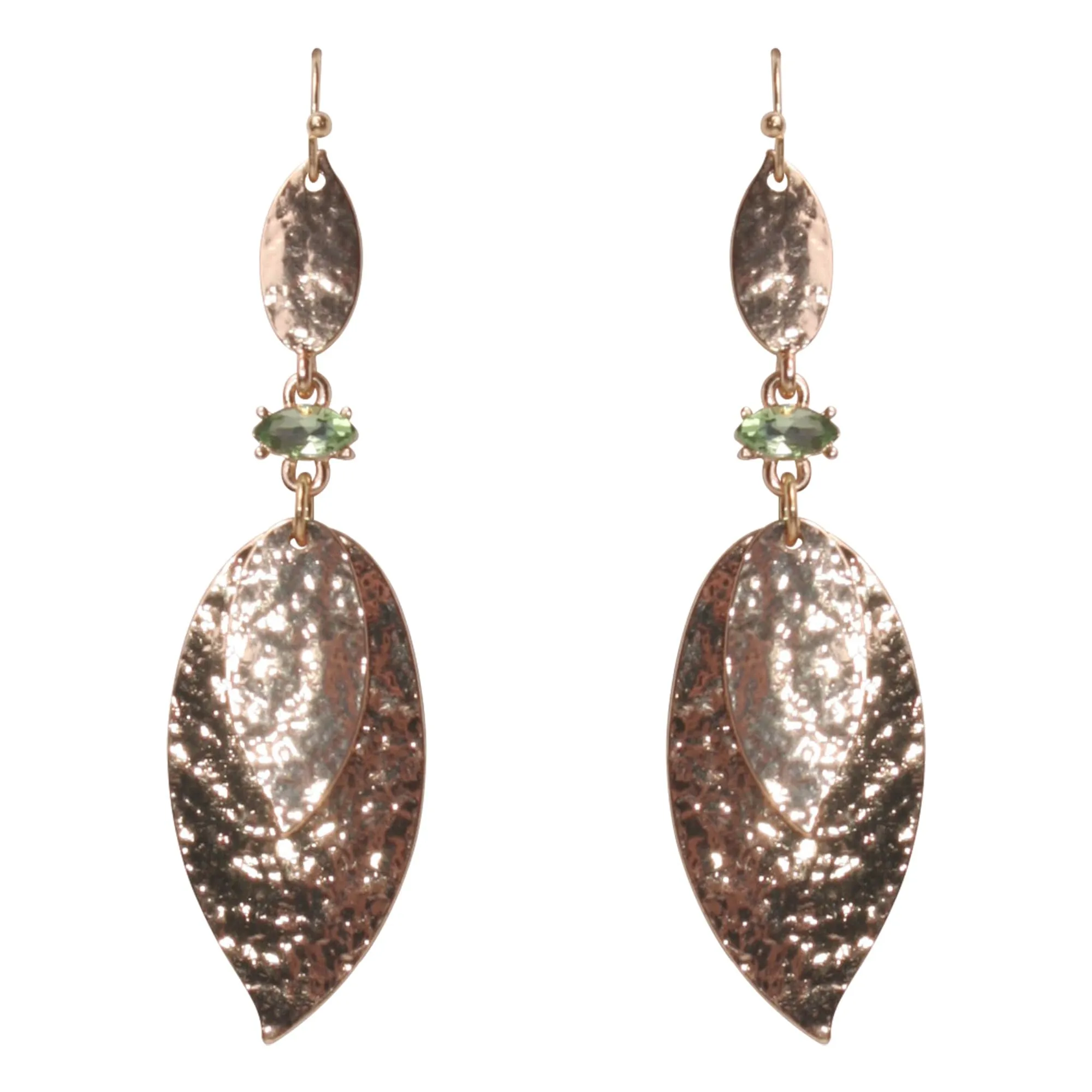 Iconography Hammered Leaf Drop Earrings