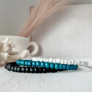 “Indi Blues” Seed Bead Bracelet Set - Set of 3 or Each