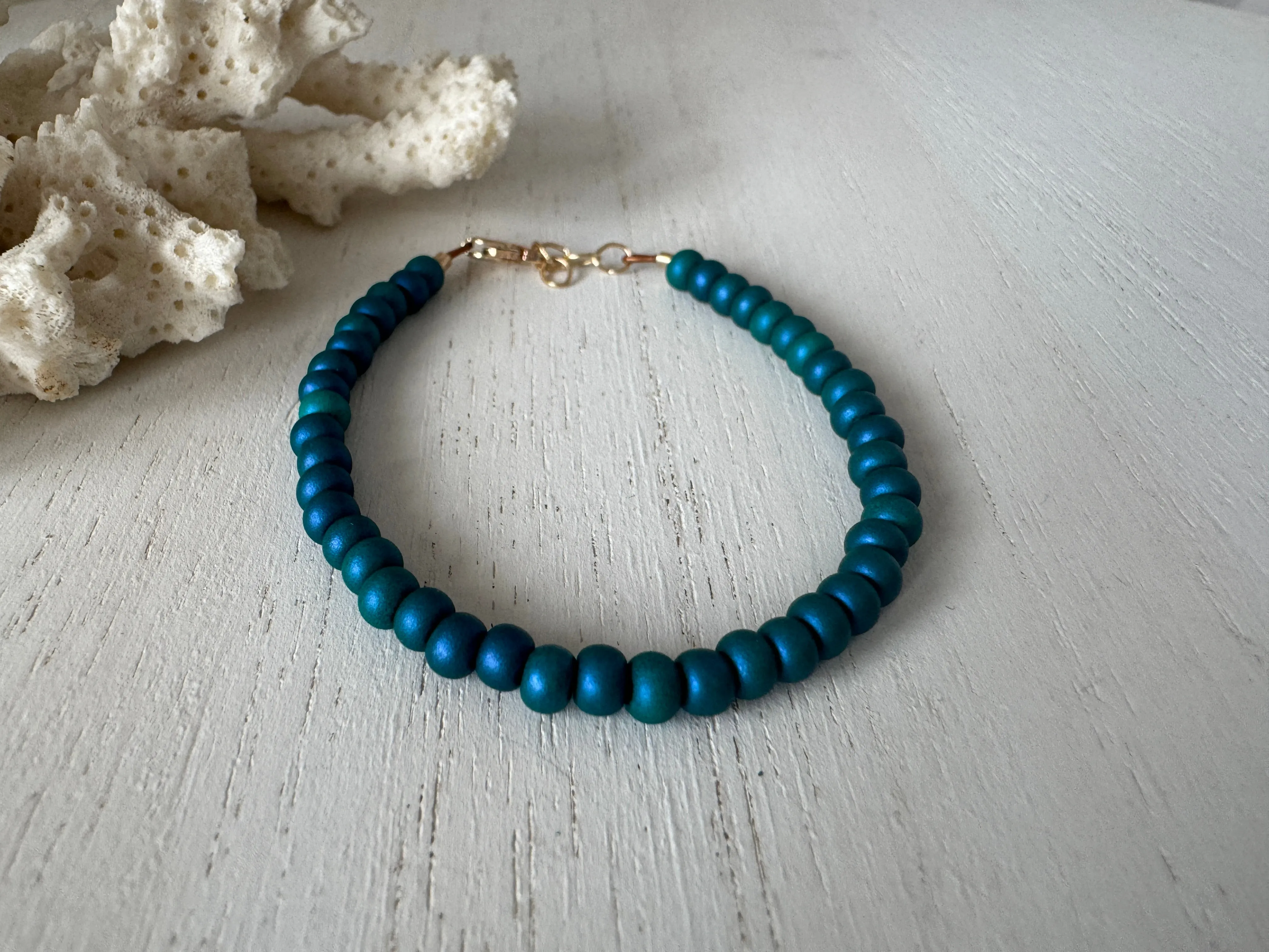 “Indi Blues” Seed Bead Bracelet Set - Set of 3 or Each