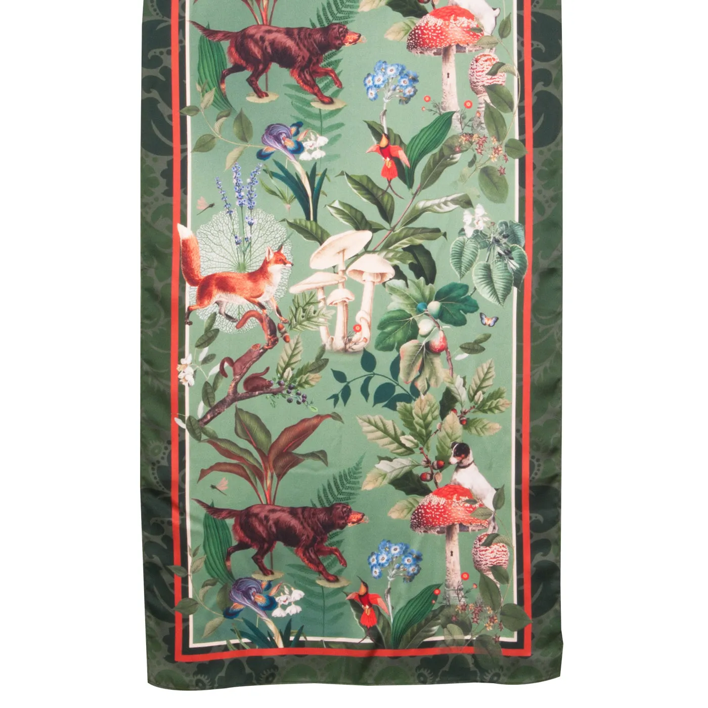 Into The Woods Oblong Scarf - Forest Green