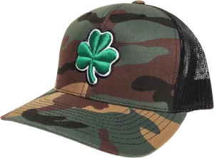 Irish Trucker Cap Essence Clover Camo