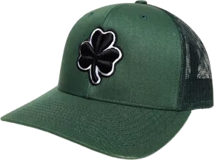 Irish Trucker Cap Essence Clover Evergreen Primary