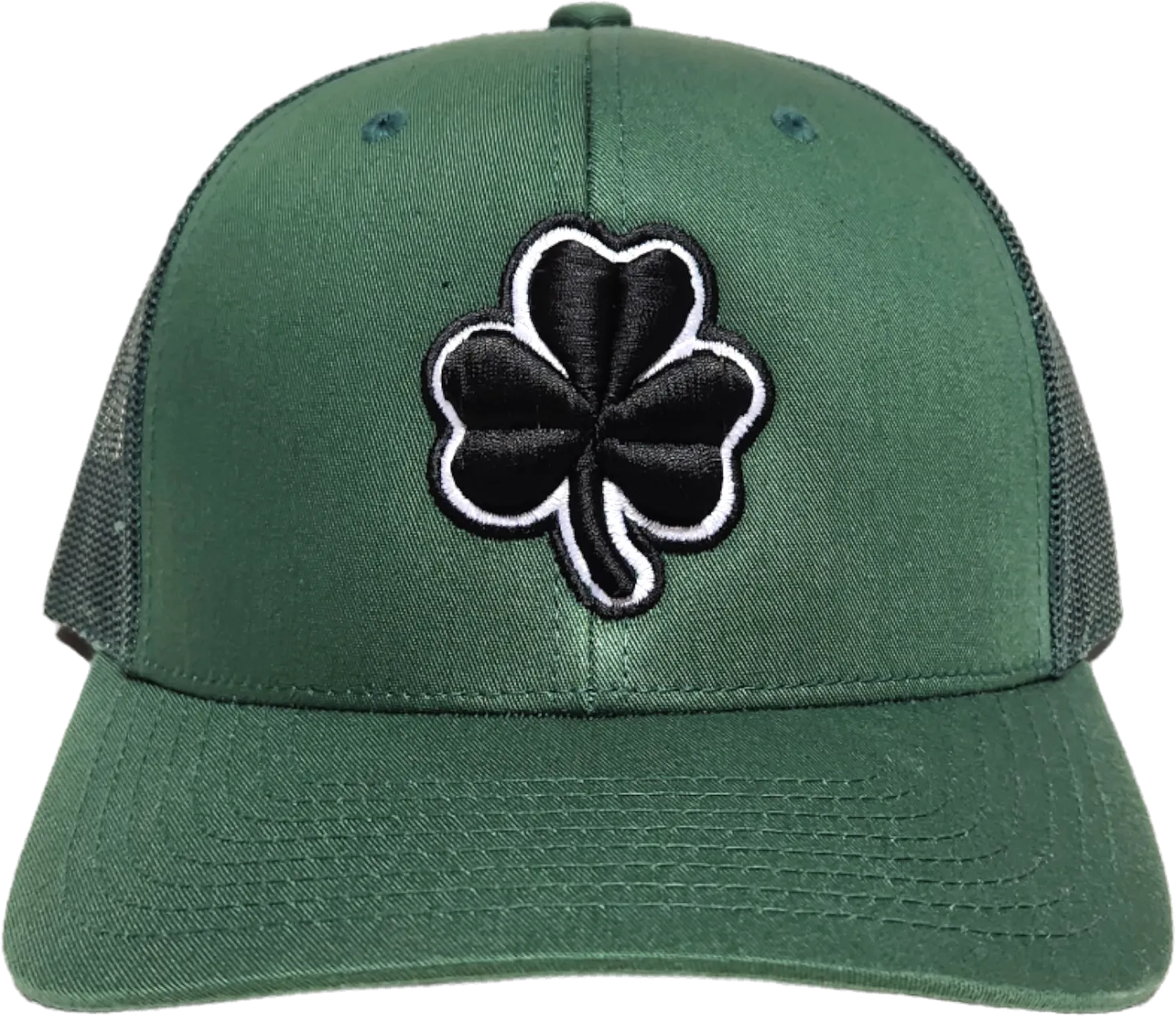 Irish Trucker Cap Essence Clover Evergreen Primary