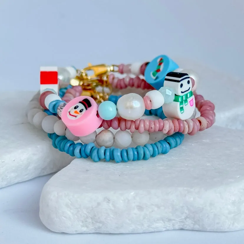 It's a Beachy Christmas Bracelet Set - Set of 3 or Each - Unisex Options
