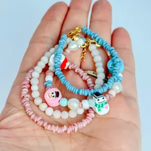 It's a Beachy Christmas Bracelet Set - Set of 3 or Each - Unisex Options