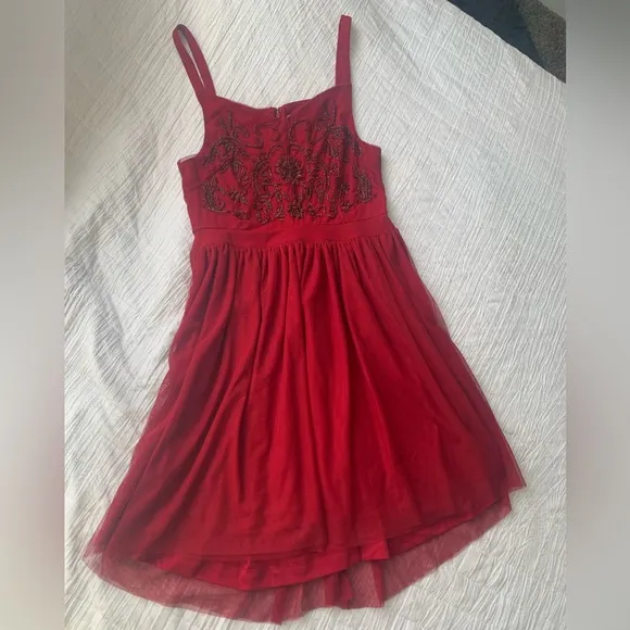 Joyfolie Beaded Mesh Dress