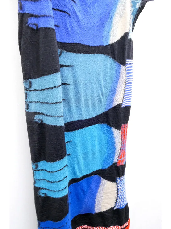 Kapital Compressed Wool Scarf, Black