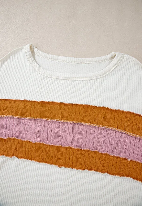 Kathleen Color Block Long Sleeve Sweatshirt