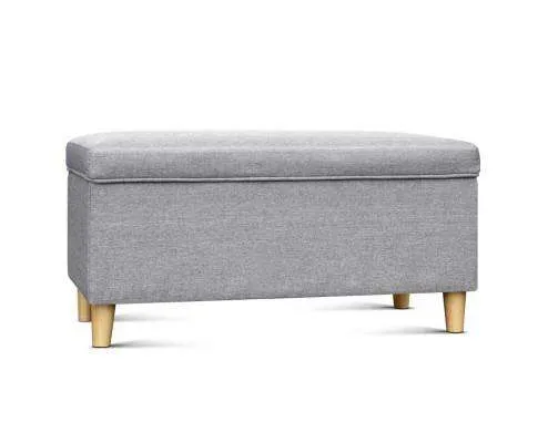 Kids Storage Ottoman - Light Grey