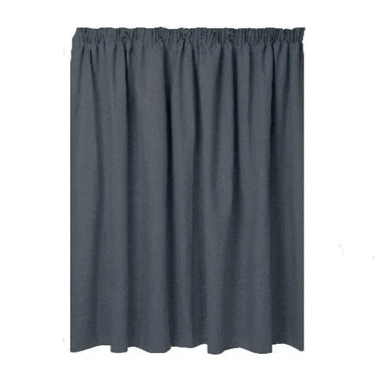 Kubu Jacquard Blockout Taped Curtain Ready To Hang Charcoal