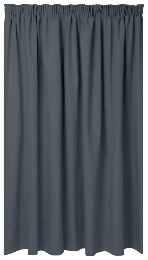 Kubu Jacquard Blockout Taped Curtain Ready To Hang Charcoal