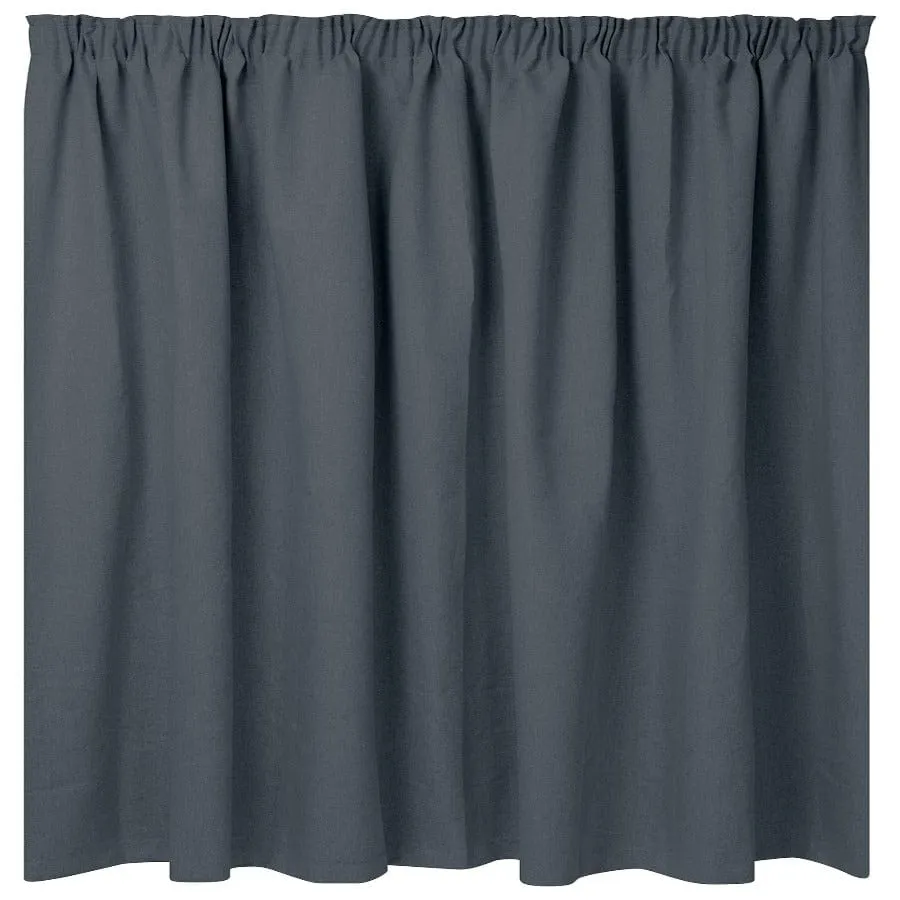 Kubu Jacquard Blockout Taped Curtain Ready To Hang Charcoal