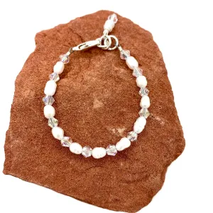 Lace & Pearls Baby Bracelet