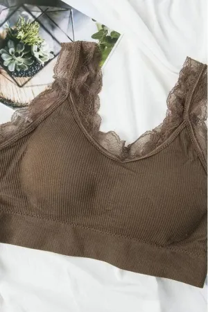 Lace Bralette- Brown