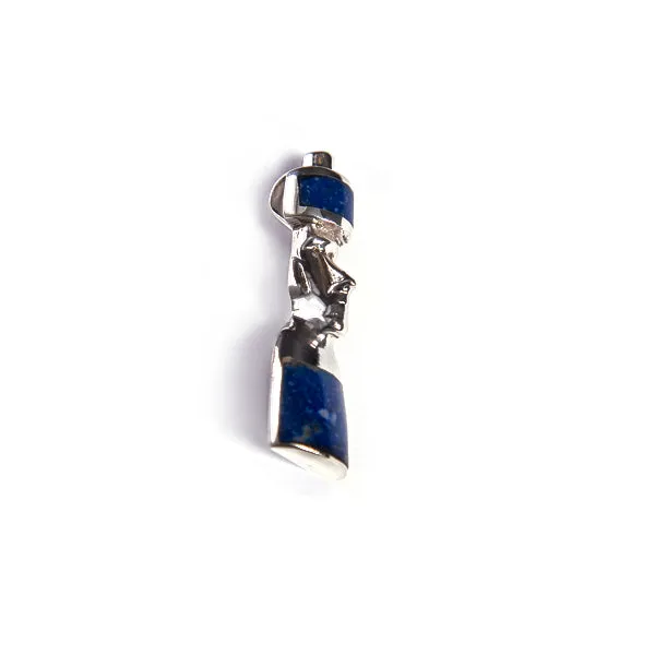 Lapis Lazuli Moai Pendant | Handmade Jewelry | Crafted in Santiago