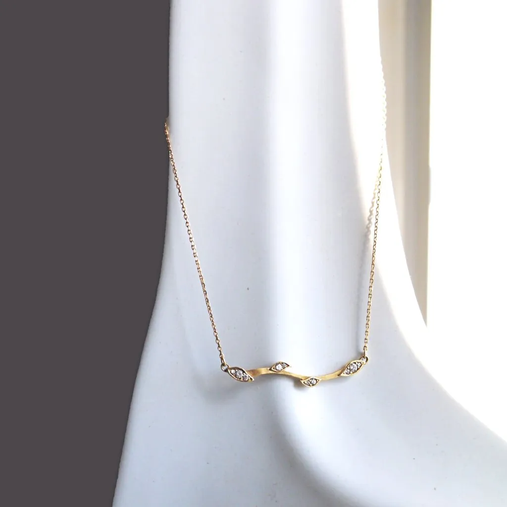 Leaf and Vine Diamond Necklace