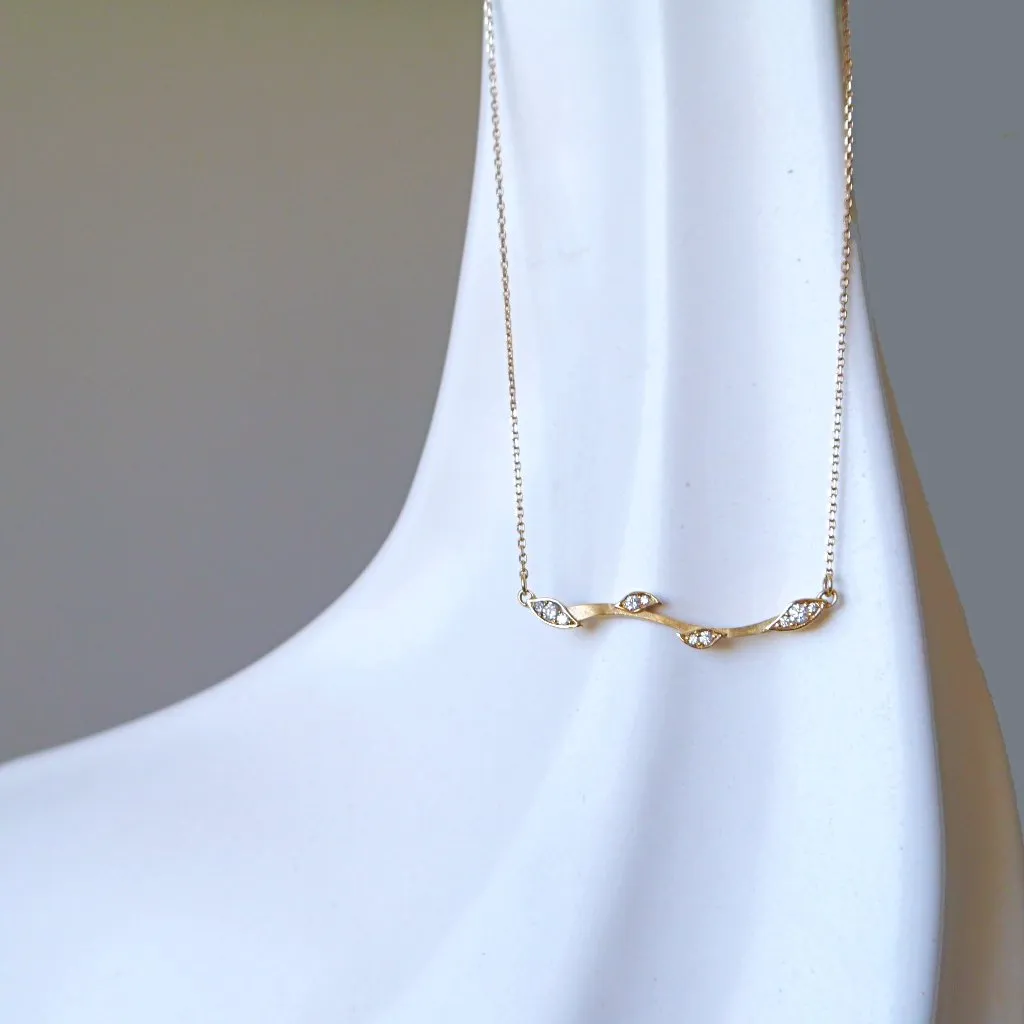Leaf and Vine Diamond Necklace