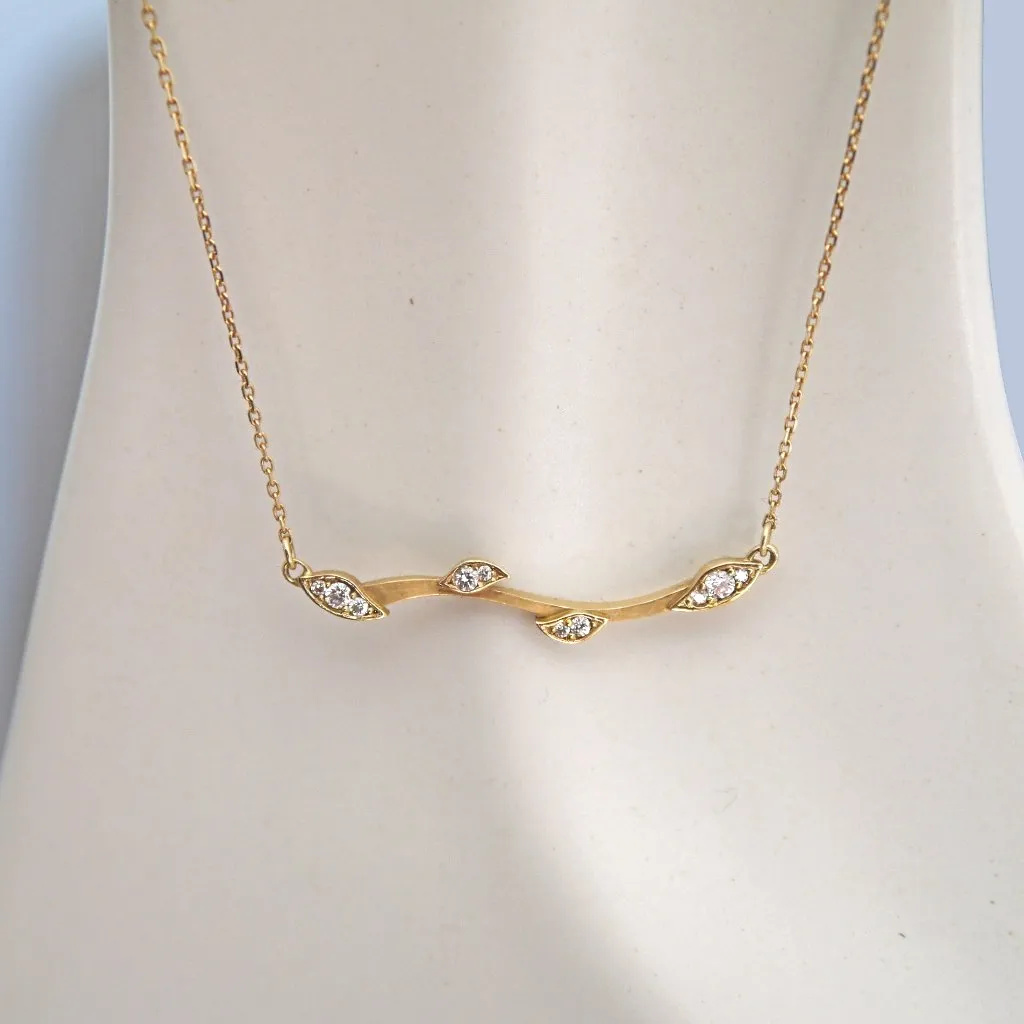 Leaf and Vine Diamond Necklace