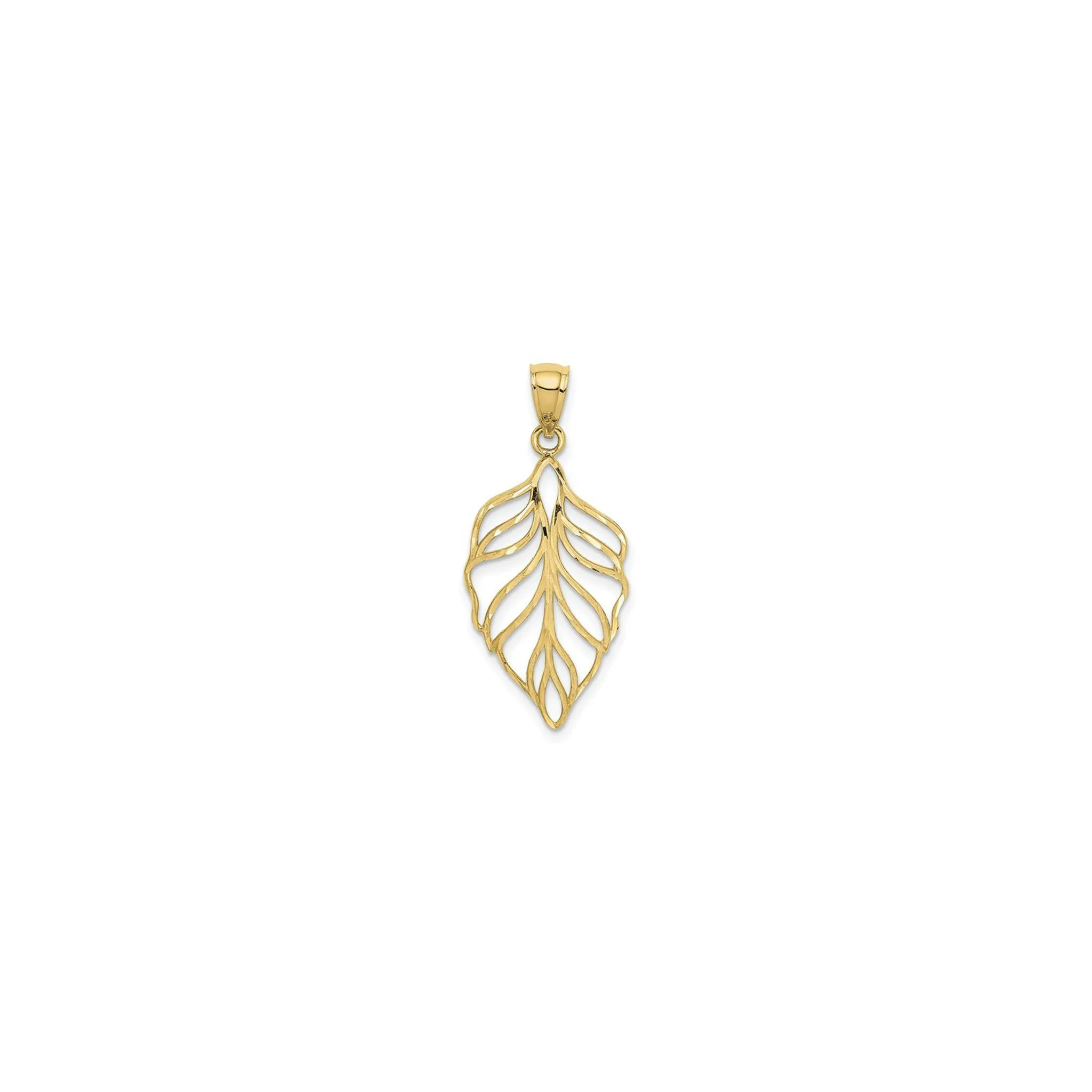 Leaf Contour Pendant (14K)