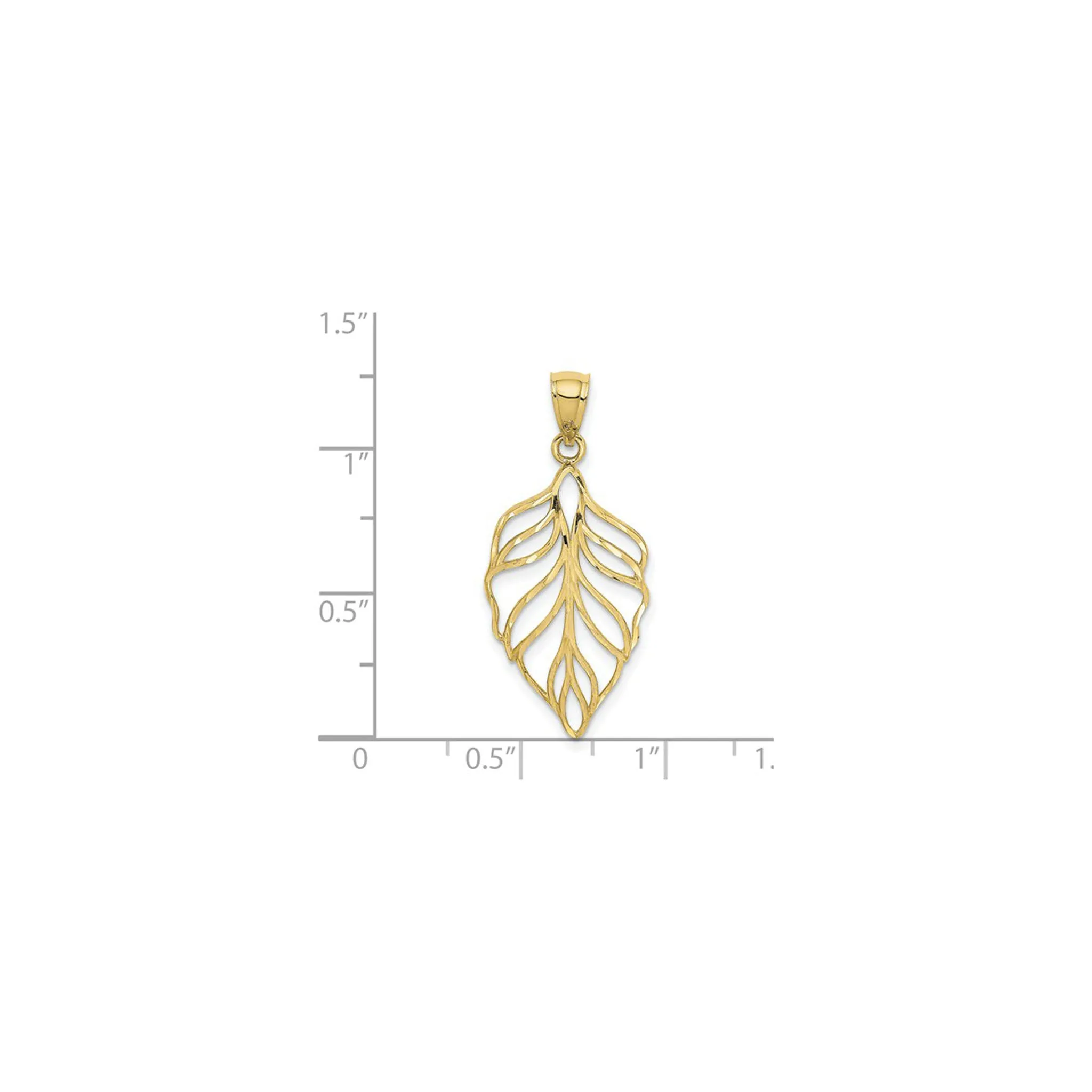 Leaf Contour Pendant (14K)