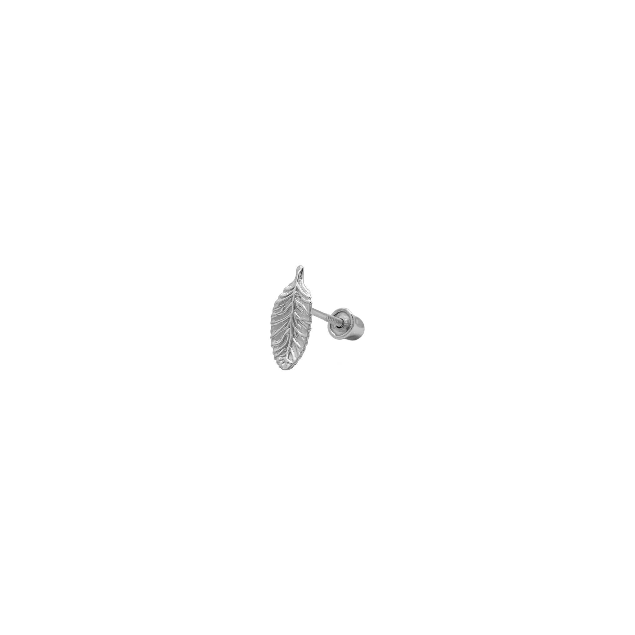 Leaf Stud Earrings (14K)